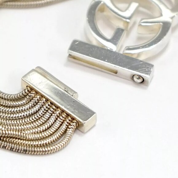 GUCCI Multi Strand G Logos Bracelet 7.5" Silver 925 Auth w/Box #783-32 - Picture 12 of 16